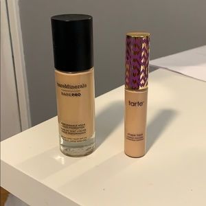 Bare minerals foundation & tarte concealer